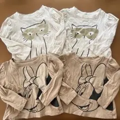 GAP コットン Tシャツ 80 90 パフスリーブ　双子　長袖　まとめ売り