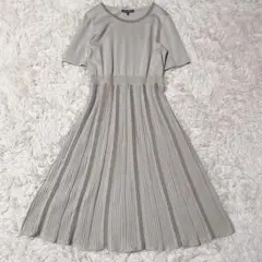 【美品】 ローラアシュレイ コットン ニット ワンピース 11号 日本製 L