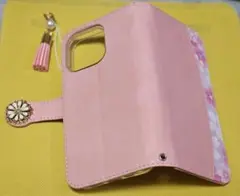 Sale❣️　iPhone 13 Pro ケース 手帳型　ピンク　桜柄