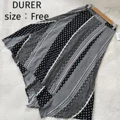 【DURER】 アシンメトリー　プリントスカート
