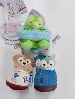 ダッフィー ぬいぐるみマスコット2点！オルメル ぬいぐるみマスコット1点