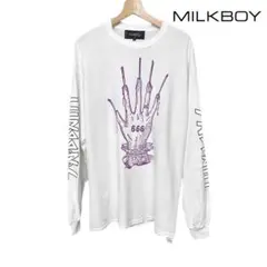 MILKBOY HAND Long sleeve omen ホワイト XL