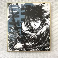進撃の巨人　ミカサ 墨絵 ミニ色紙