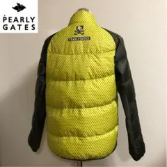 パーリーゲイツ★ダブルジップ ダウン ジャケット イエロー ドット サイズ2