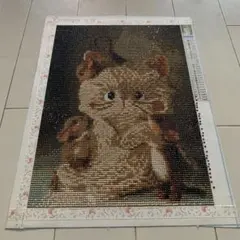 (1)ダイヤモンドペインティング 　　猫の絵柄 大判(30×40)