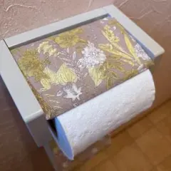3212【2点100円、3点200円引き】花柄トイレットペーパーカバー
