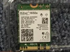 killer1650x ゲーミングwifi6 m2230カード ほぼ未使用