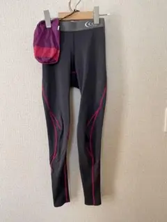 C3fit ストレッチタイツ レディースS 収納袋付き