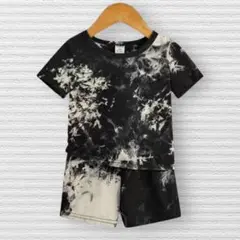 SALE 新品 ダイダイ柄 ベビーセットアップ 6〜9M BLACK