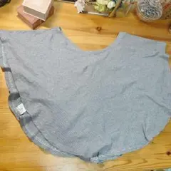 【美品】授乳ケープ ボーダー柄 コットン100％ フリーサイズ ナチュラル