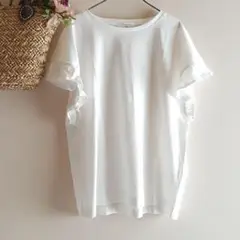 新品 SM2 blue☆オフ／【USAコットン】フリルTシャツ