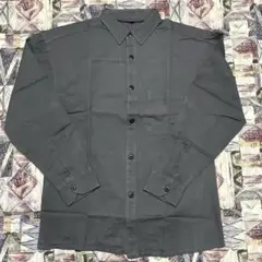 新品　メンズ　綿100% 長袖シャツ　グレー　XLサイズ