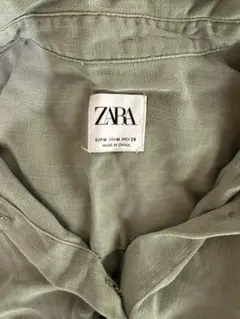 値下げしました‼︎ ZARA オリーブグリーン ボタンアップシャツ M