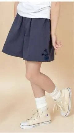 パンパンチュチュリボンフレアキュロット/フレンチネイビー