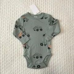 新品未使用 H&M 車プリント ロンパース 70 74 75 80