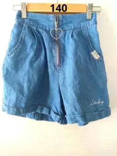 【良品】ライトブルーデニム ショートパンツ 140