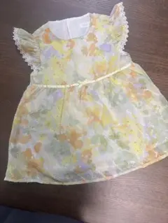新品未使用【bebe reduction】イエロー花柄ワンピース　80-90cm
