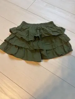 オリーブグリーン フリルパンツ