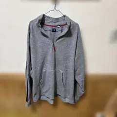 GAP グレー フリースハッフジップXL
