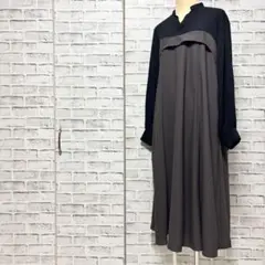 Milk tea ミルクティー マタニティワンピース バイカラー エレガンス