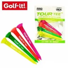 新品 TOUR TEE PRO ツアーティープロ T-489 4本入り ネオン