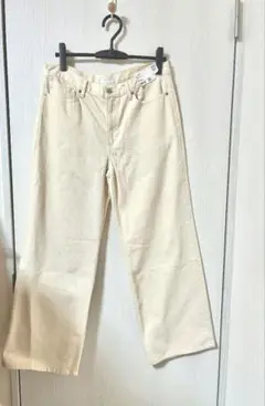 UNIQLO ローライズバギージーンズ ナチュラル 28 レディース