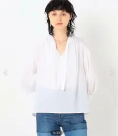 コットン ネックギャザーブラウス マカフィー トゥモローランド