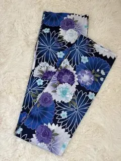 花柄 浴衣 ネイビー