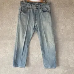 【Levi's】リーバイス（W32L32）ストレートデニム＊ボタンフライ＊ブルー