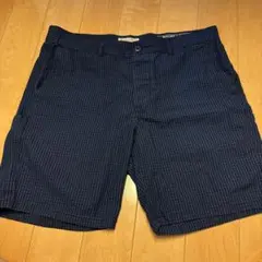 WALLACE & BARNES ネイビー チェック柄 ショートパンツ 33W