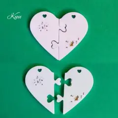 【現品限り】アロマストーン/バックチャーム/キーチェーン❨ツインはーと❩