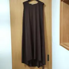 [美品]アメリカンホリック　ロングワンピース　ノースリーブ　ブラウン