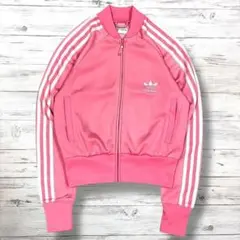 adidasoriginals トラックジャケット 胸ロゴ ピンク S 0045