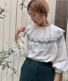 限定お値下げ ★ ルールロジェットleur logette 刺繍　フリルブラウス