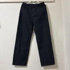 ダークグレー ストレートデニム