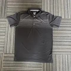 PUMA ストライプポロシャツ ブラック