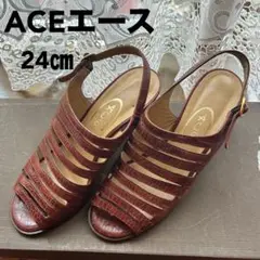 ACE エース・ストラップサンダル 24cm【本皮】