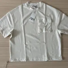 ZARA　ザラ　コントラストポケット スウェットシャツ　 Mサイズ