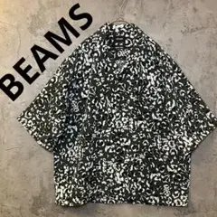 【美品】BEAMS ビームス　メンズ　オープンカラーシャツ　アニマルプリント　S
