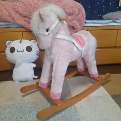 [希少]　ピンク　ロッキングホース　パカパカ音あり。　要引き取り