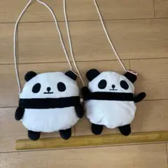 パンダのぬいぐるみポシェット2個セット
