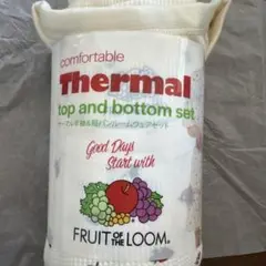 FRUIT OF THE LOOM サーマルルームウェアセット L いちご柄