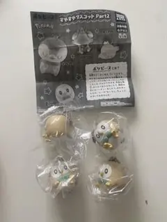 ポケモン　ポケピース　すやすやマスコット　モクロー4点
