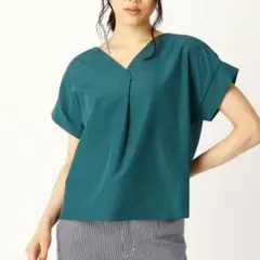 COMME CA ISM　バックデザインブラウス　コムサイズム