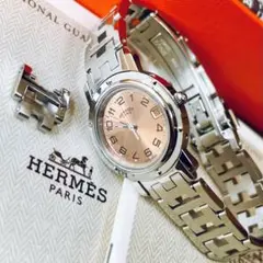 【HERMES】✨極美品✨ クリッパー レディース 腕時計 ピンクゴールド