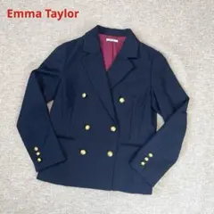 美品 Emma Taylor ダブル 金ボタン 紺ブレ テーラードジャケット