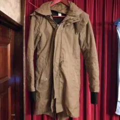 CAMIERA カミエラ　ゴートレザー　コート　異素材切替 CAMBIO(カンビオ)】 Vintage Like Synthetic Leather Half Coat