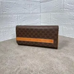 Celine セリーヌ 長財布 ブラウン 茶色 マカダム トリオンフ がま口