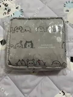 ナガノキャラクターズ 折りたためるトラベルトートバッグ グレー