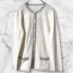 Ld641＊美品 ⭐️ レディース 長袖カーディガン 羽織 フルボタン 秋冬